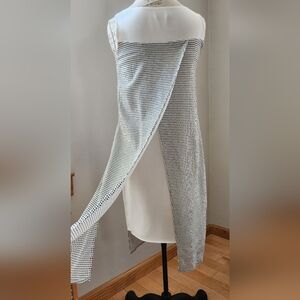 SOLAR Midi layered black and white summer dress in size 36